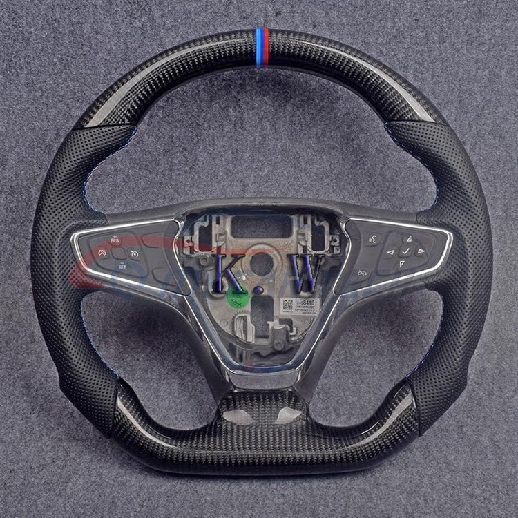 For Chevrolet Cruze Steering Wheel RPM Auto Racing Car LED Carbon Fiber Alcantara Leather