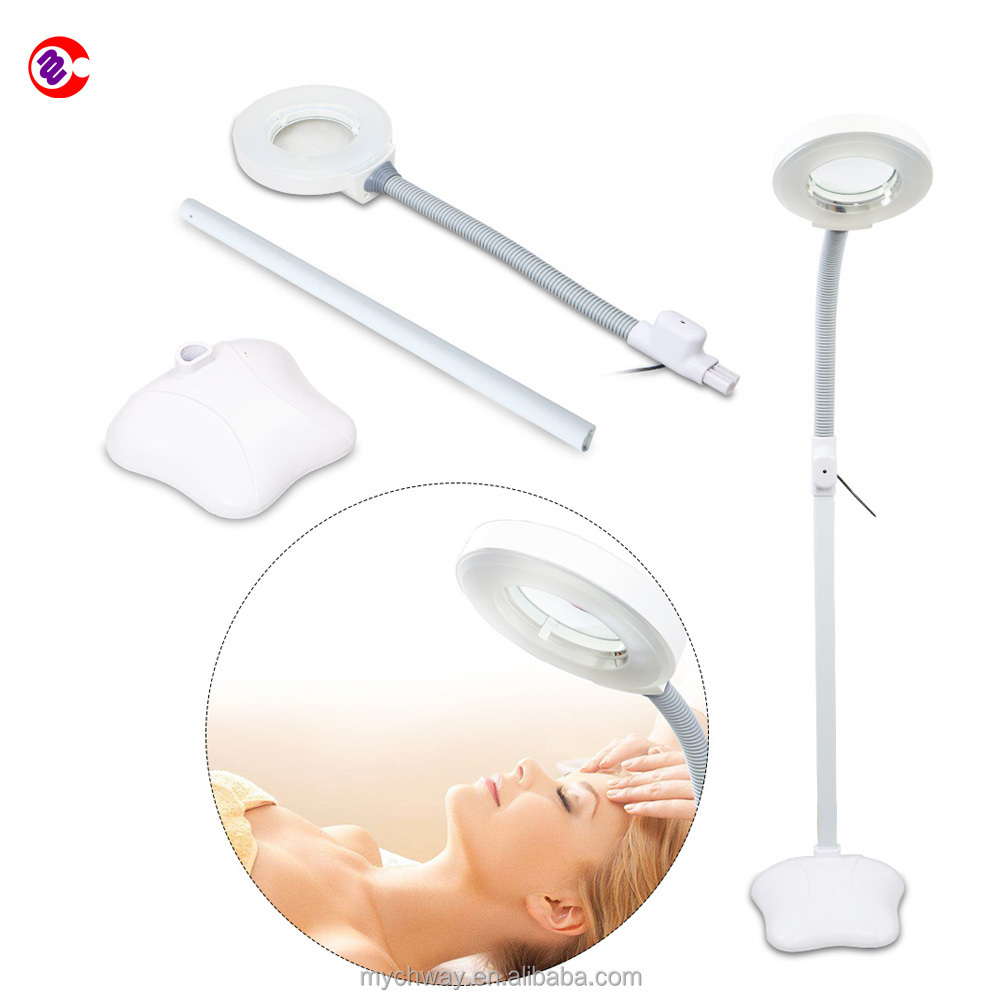 Beauty Salon Use Cool Light Led Magnifying Floor Lamp Facial Examination Lamp