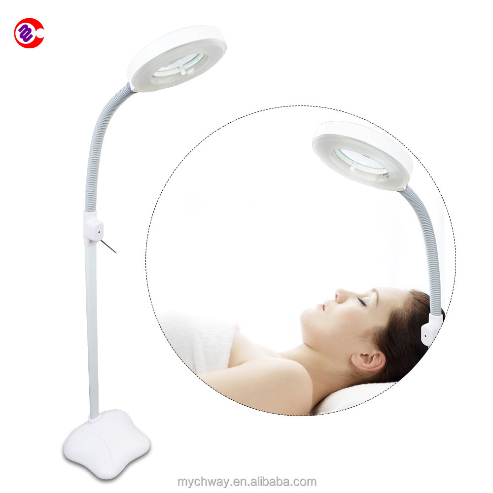 Beauty Salon Use Cool Light Led Magnifying Floor Lamp Facial Examination Lamp