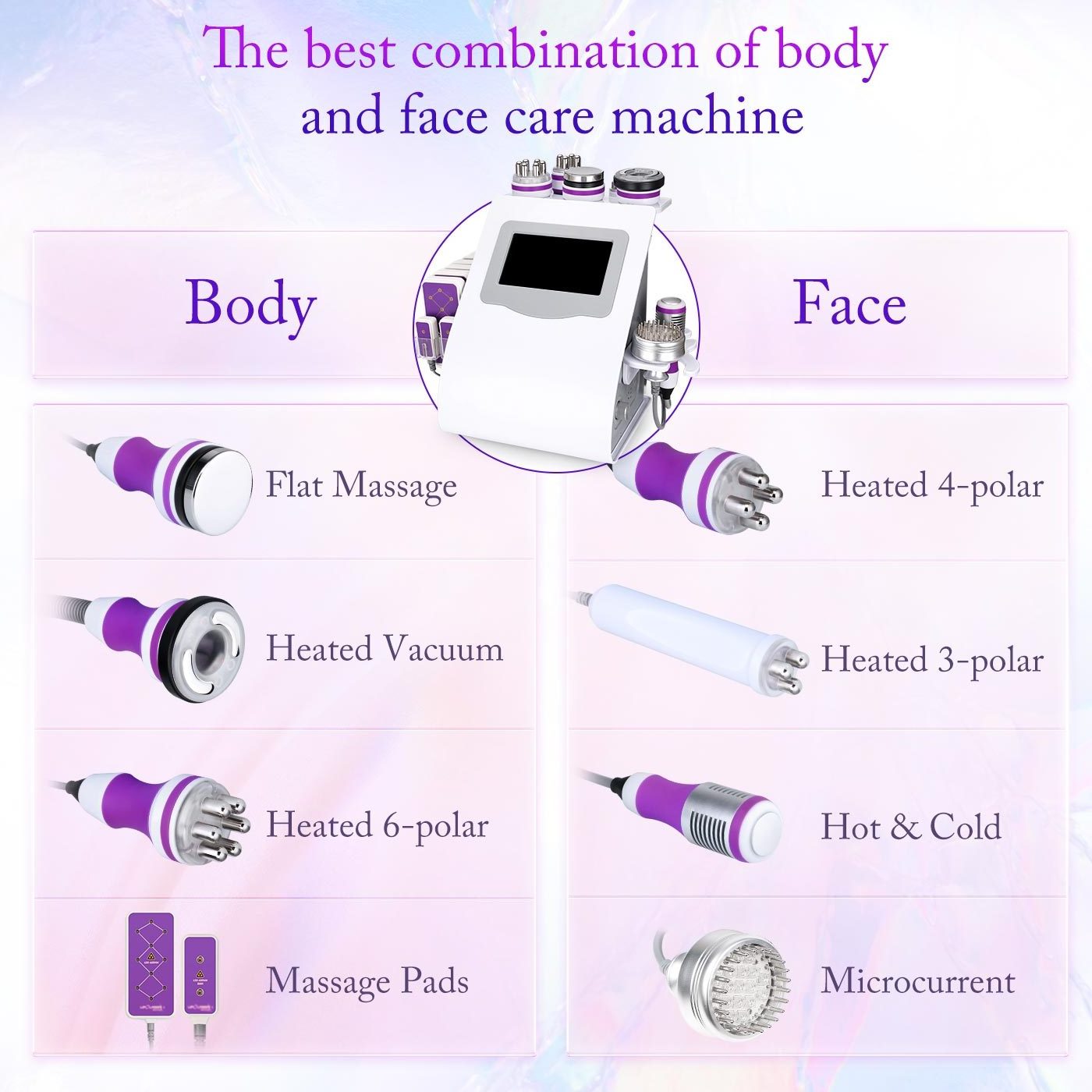 Newest Vacuum Slimming Weight Loss 9 in 1 Cavi+Lipo+RF+Vacuum 40K Cavi Machine