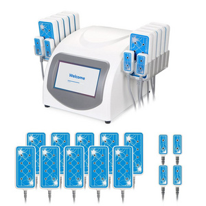 160mw 635nm-650nm Hot Lipo Laser LLLT Lipolysis 14 Pads Slimming Weight Fat Loss Beauty Machine