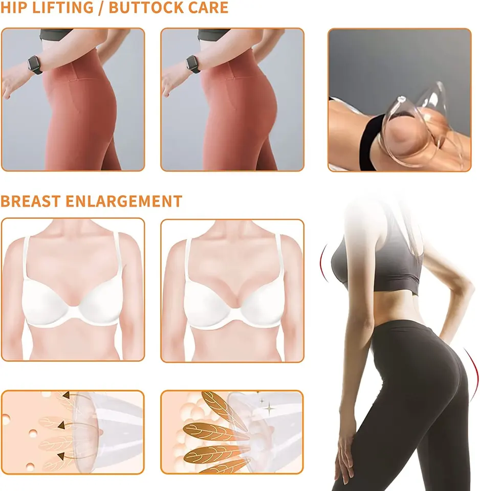 Women Breast Massager Therapy Lifting Body Butt Vacuum Machine BBL Cavitation Butt Enhancement Machine XL Cups Machine