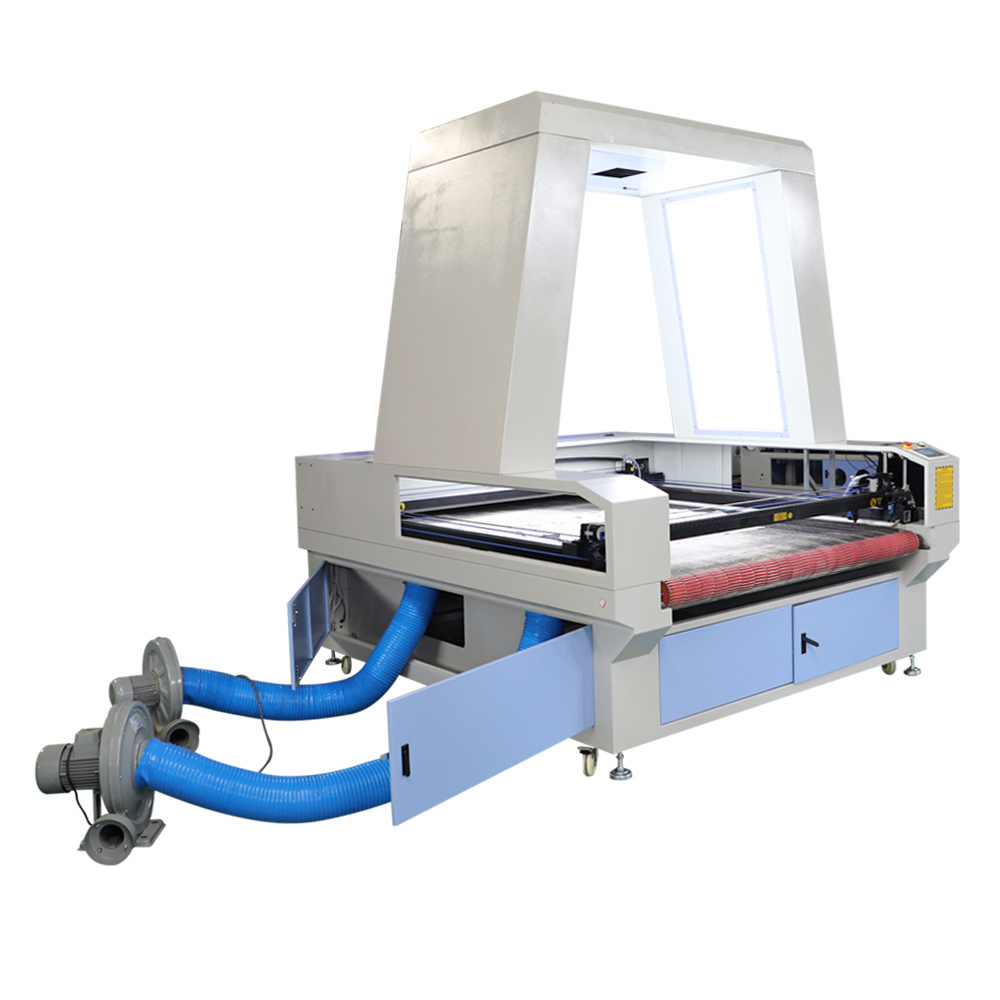 1810 Auto Position Cnc Co2 Laser Cutting Machine With CCD Camera For Fabric Cloth Label Cutting