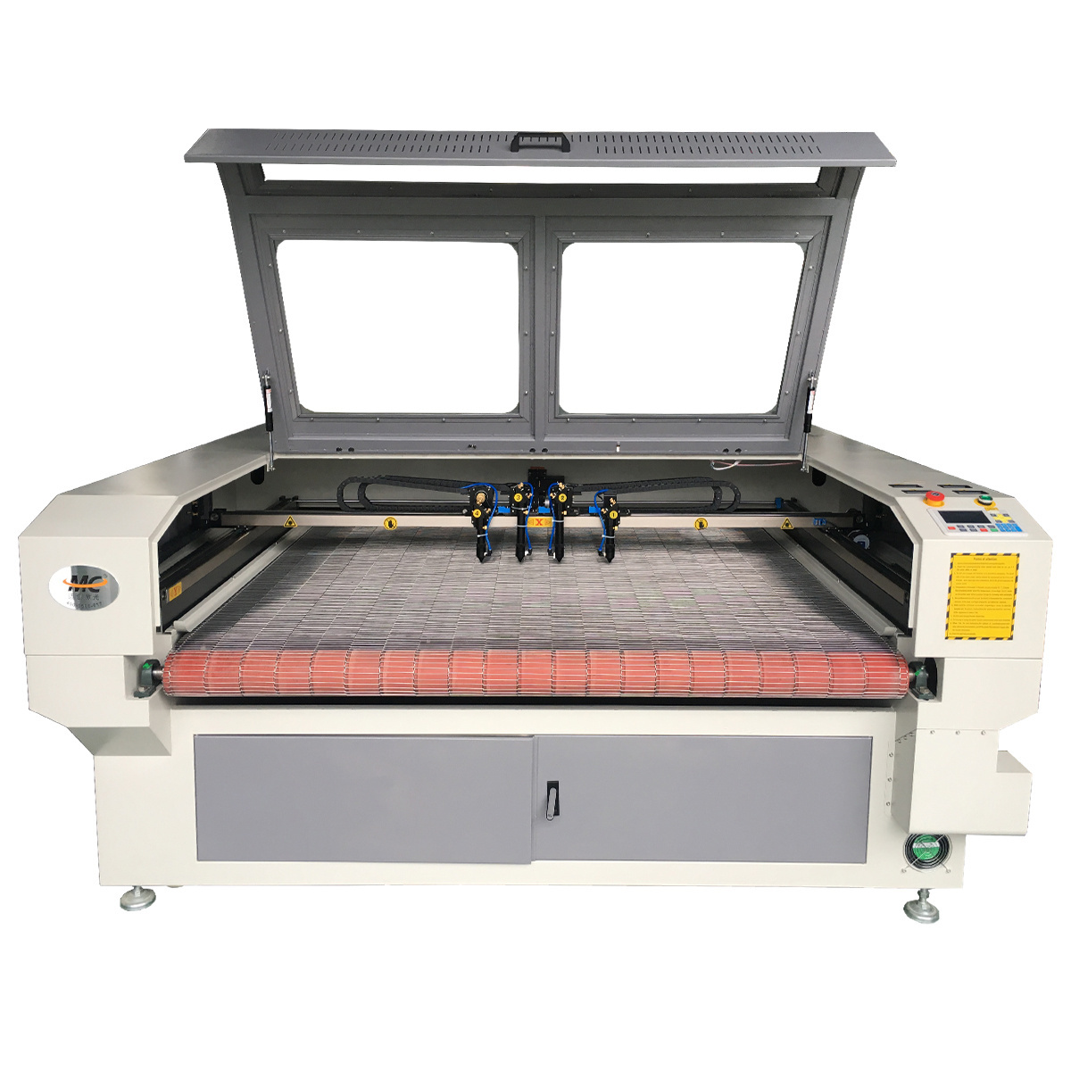 4 head co2 80w 100w 130w 150w clothing textile auto feed cnc laser fabric cutting machine 1610