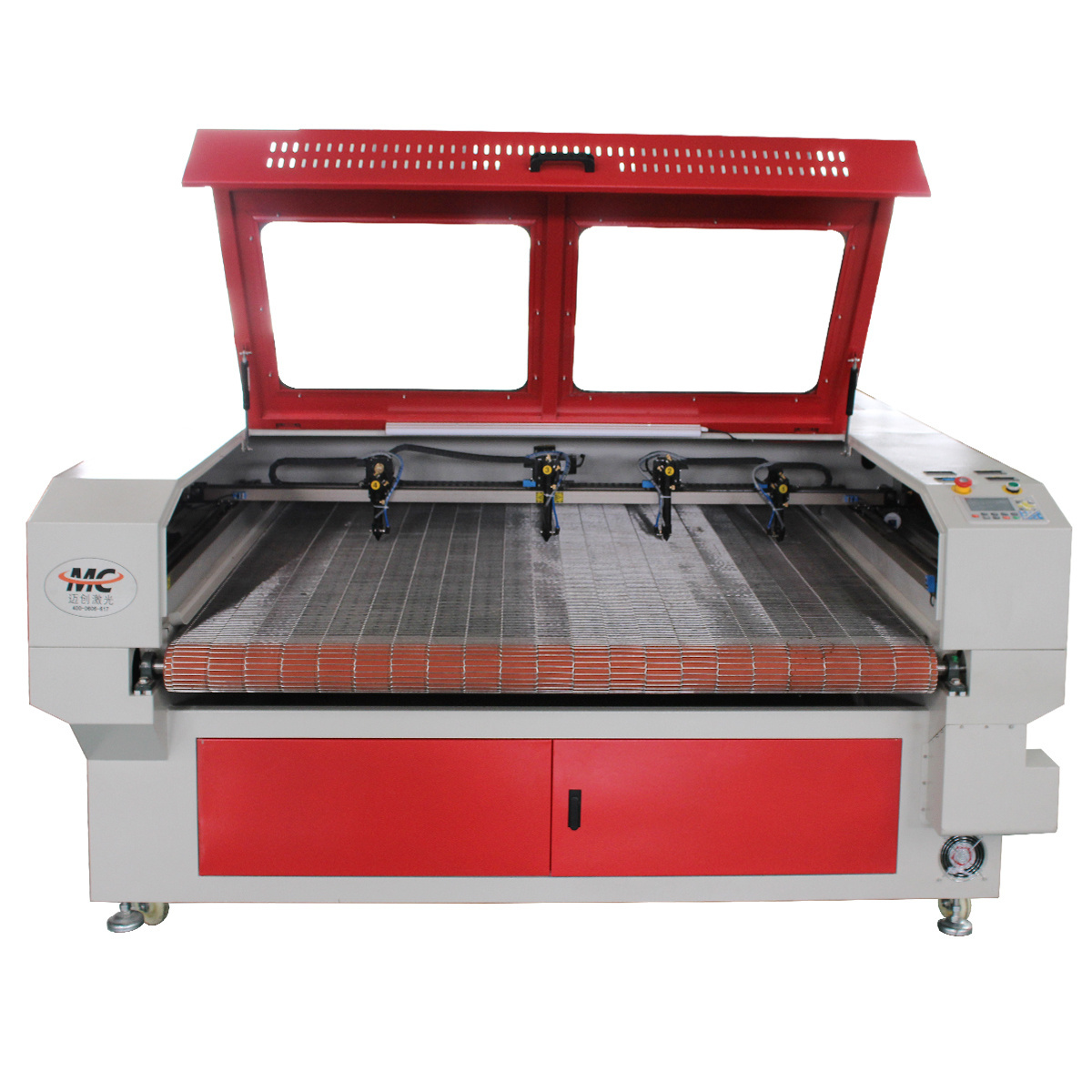 4 head co2 80w 100w 130w 150w clothing textile auto feed cnc laser fabric cutting machine 1610