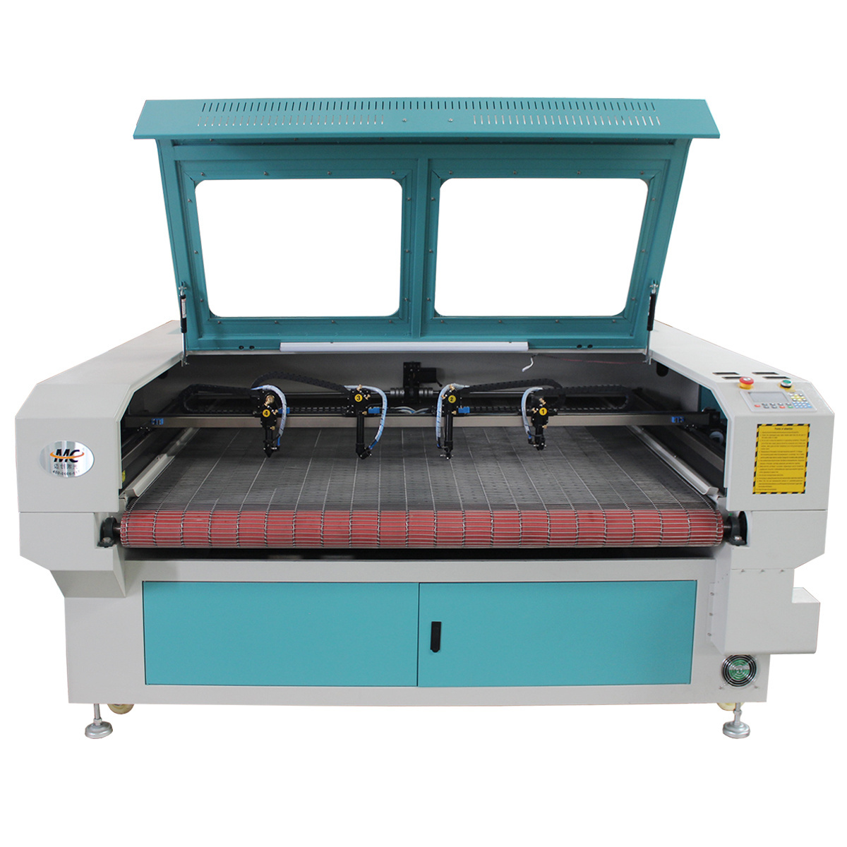 4 head co2 80w 100w 130w 150w clothing textile auto feed cnc laser fabric cutting machine 1610