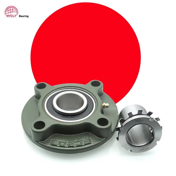 Flanged UKFC216+HA2316 Round Housing Insert and Adaptor Sleeve 216+HE2316 FC216 Bearing