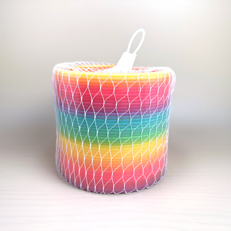 Colorful Large Jumbo Magic Slinkying Spring Coil Rainbow Oil Toy