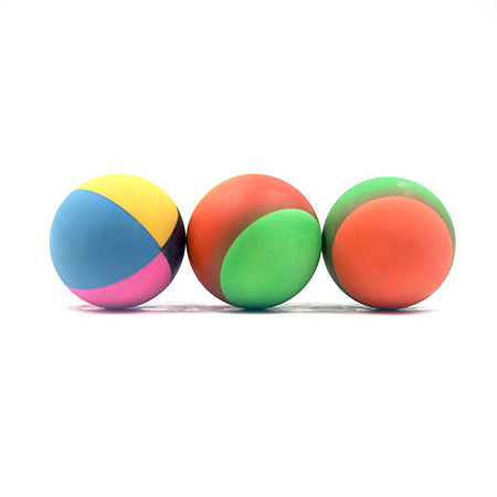 Colorful Natural Solid Bright 40mm 45mm 50mm 55mm 60mm Toy Training Rubber Squash Ball Handball Ball with Custom Printed Logo