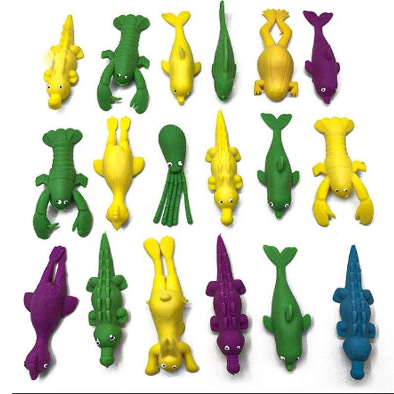 TPR Slingshot Dinosaur Finger Toys For Flying Games and Party Favors