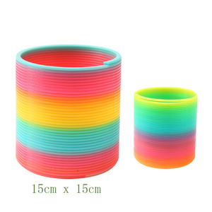 Colorful Large Jumbo Magic Slinkying Spring Coil Rainbow Oil Toy