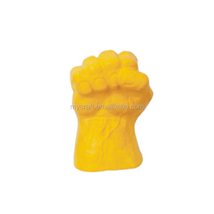 Most Popular Promotional PU Logo Printing Cheap Jumbo Green Fist Shape Stress Ball PU Stress Ball Fist