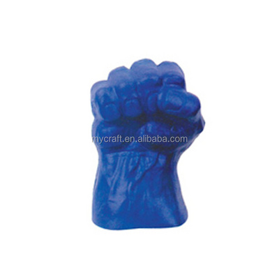 Most Popular Promotional PU Logo Printing Cheap Jumbo Green Fist Shape Stress Ball PU Stress Ball Fist