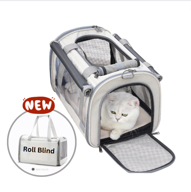 Geerduo Pet Soft Sided Collapsible Airline Approved Small Dog Puppy Mesh Travel Privacy Protection Cat Carrier Bag