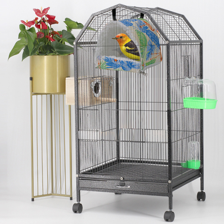 Canvas Lambswool Flamingo Thicken Winter Soft Sugar Glider Guinea Pig Squirrel Parrot Hamster Hammock Cage with 2 Clips