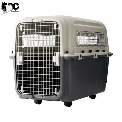 GeerDuo Wholesale Multi size Airline Approved Heavy Duty Plastic Pet Cat Dog Outdoor Travel Kennel Carrier Crate Cage