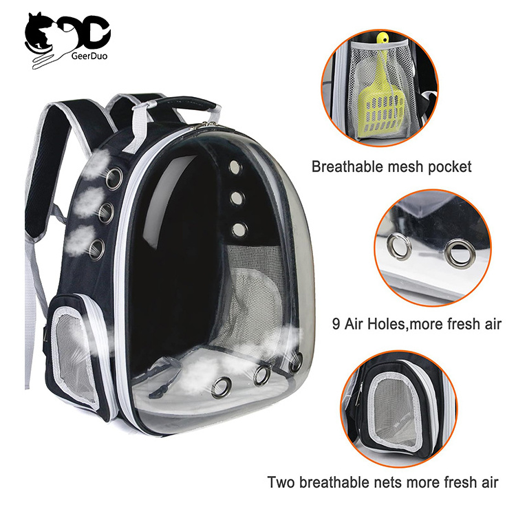 Geerduo Wholesale Expandable Airline Approved Pet Bubble Bag Space Capsule Pet Carrier Cat Carrier Carry Backpack