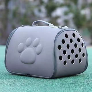 Outdoor Breathable Collapsible EVA  Pet Dog Travel Carrier Cage Purse Tote Handbag Shoulder Bag