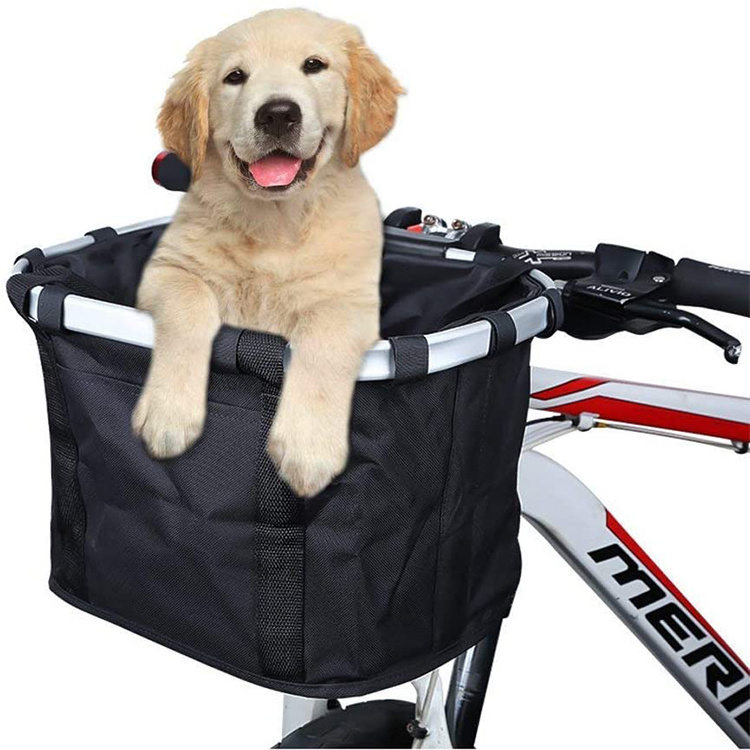 Mydays Outdoor Wholesale Durable Foldable Waterproof Easy-clean Convenient Pet Dog Travel Bike Bicycle Basket  Carrier