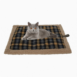 Geerduo Luxury Printed Self Heating 100% Cotton Pet Cat Pad Mat Bed for Outdoor Indoor