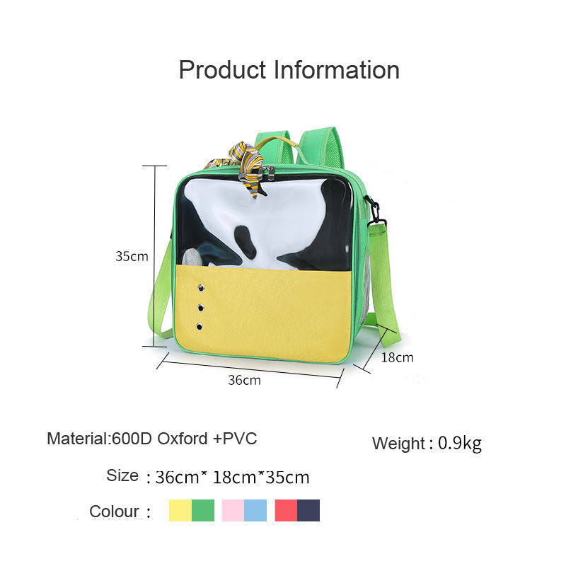 Fashion Design Breathable Colour Small Pets Backpack Carrier Bags for Small Middle Animals Dogs Cats