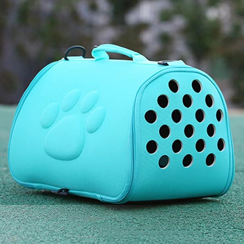 Outdoor Breathable Collapsible EVA  Pet Dog Travel Carrier Cage Purse Tote Handbag Shoulder Bag