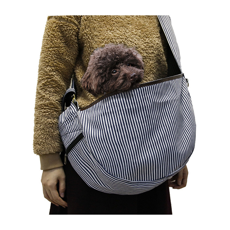 Outdoor Travel Breathable Adjustable Mesh Hands Free Soft Pet Small Dog Cat Sling Front Carrier Shoulder Tote Bag