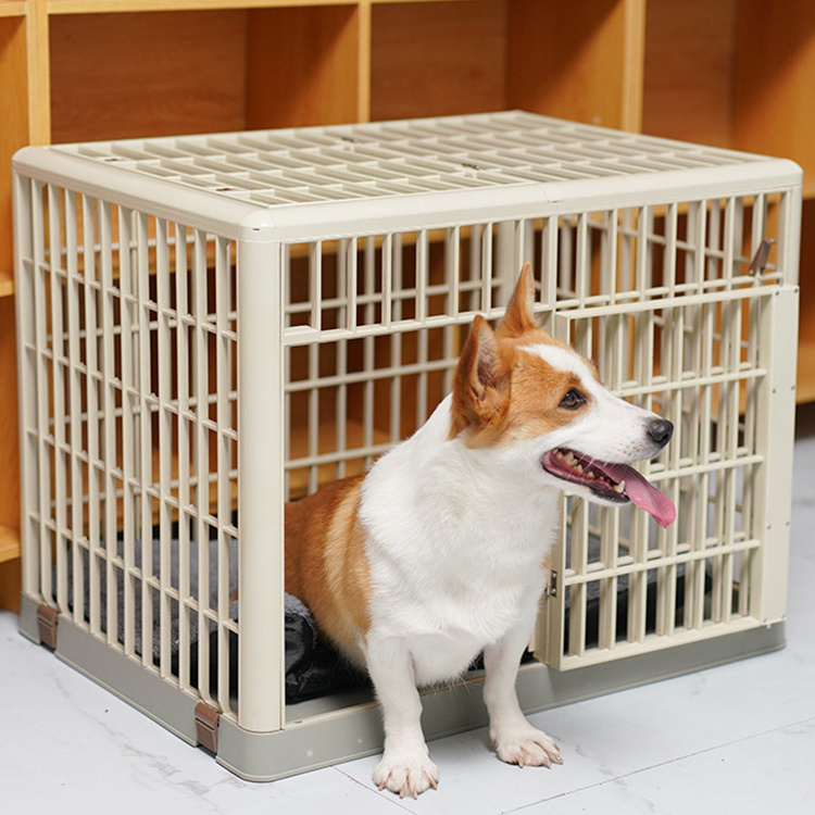 Easy Installing Foldable  Durable Detachable PP Plastic Dog House Dog Cage For Indoor Medium And Large Dogs