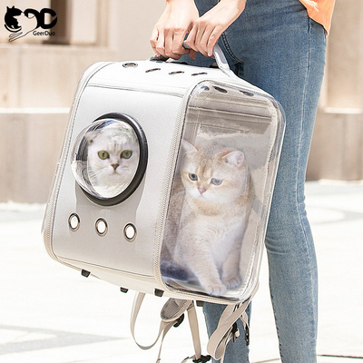 Geerduo Pet Outdoor Ventilated Transparent Travel Cat Dog Carrying Bubble Backpack Carrier Bag