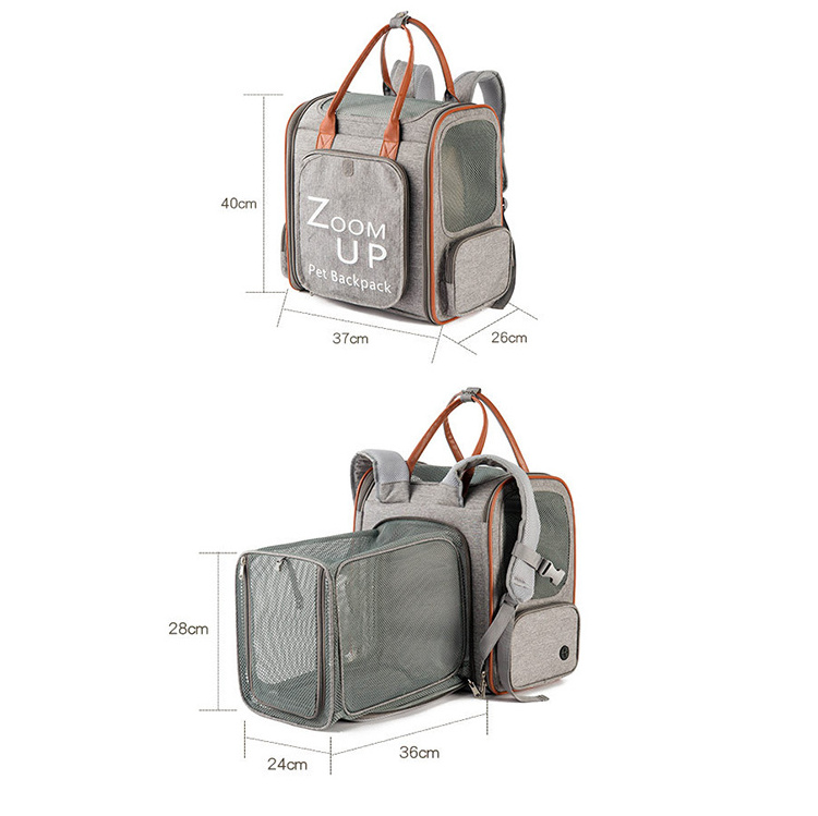 Manufacturer Expandable Portable Foldable Clear Air Condition Travel Pet Dog Cat Carrier Backpack Carry Bag