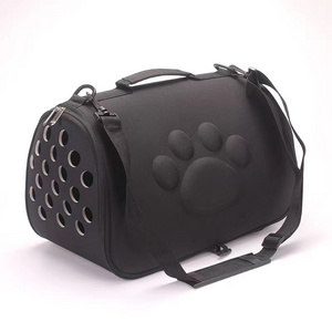 Outdoor Breathable Collapsible EVA  Pet Dog Travel Carrier Cage Purse Tote Handbag Shoulder Bag