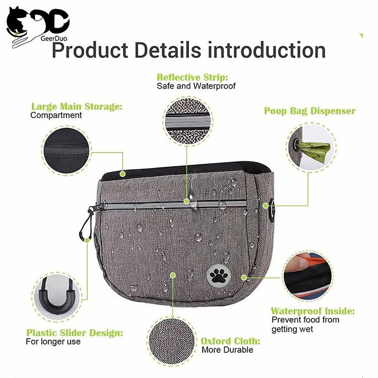 Pet Master Easily Carries Dog Treat Training Pouch Outdoor Travel Walking Food Bag Pet Dog Snack Treat Pouch