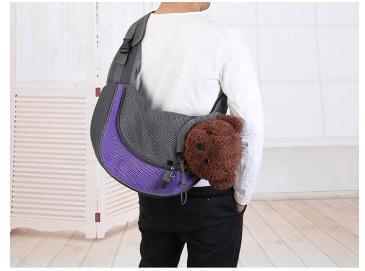 Geerduo Breathable Mesh Outdoor Travel Safety Foldable Durable Pet Dog Carrier Sling Shoulder Bag