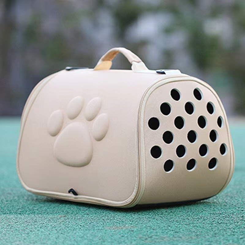 Outdoor Breathable Collapsible EVA  Pet Dog Travel Carrier Cage Purse Tote Handbag Shoulder Bag