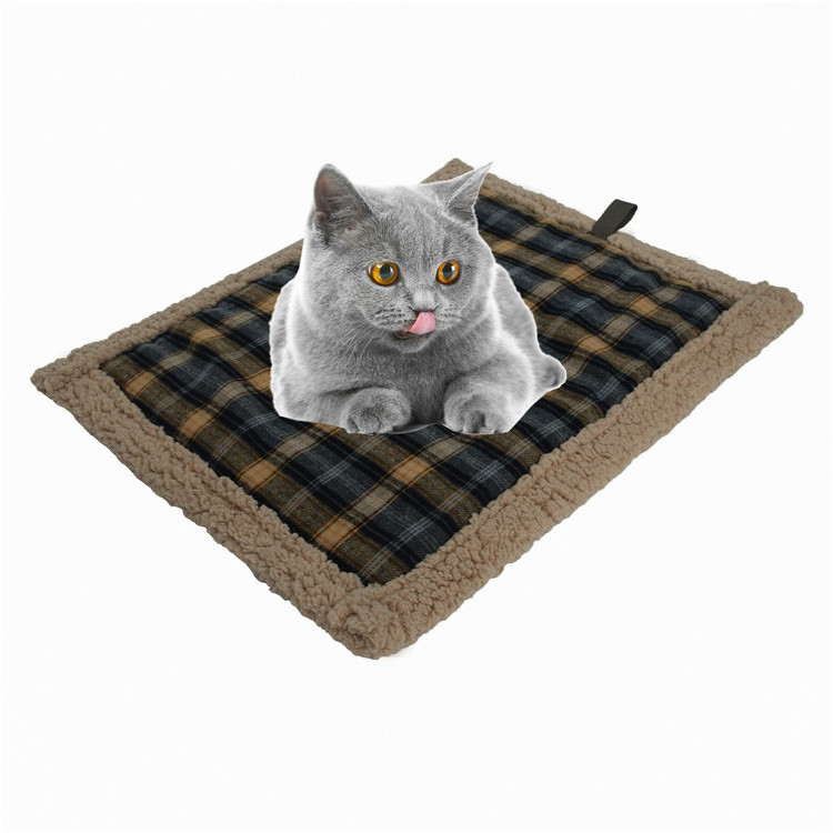 Geerduo Luxury Printed Self Heating 100% Cotton Pet Cat Pad Mat Bed for Outdoor Indoor