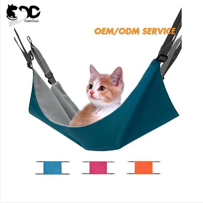 Comfortable Soft Reversible Breathable Pet Cage Hammock Swing with Adjustable Straps Modern Hammock Cat Hanging Bed