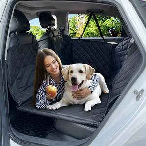 GeerDuo Pet Travel Waterproof Dog Car Back Seat Extender Hammock Cover Protector Bed with Mesh Window