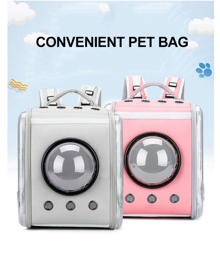 Geerduo Pet Outdoor Ventilated Transparent Travel Cat Dog Carrying Bubble Backpack Carrier Bag