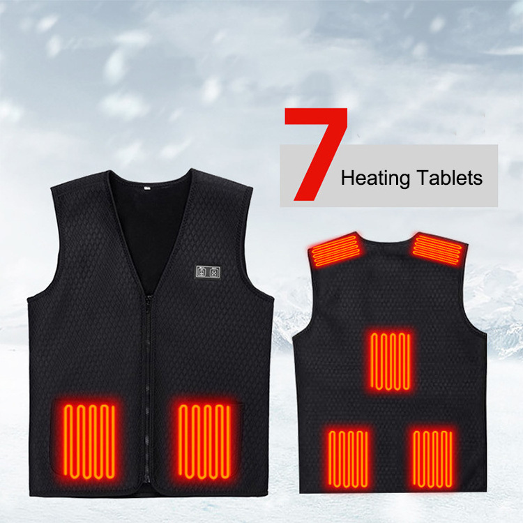 Mydays Tech USB Charging 7 Heating Zones 3 Temperature Levels Machine Washable Smart Heated Vest for Men Women