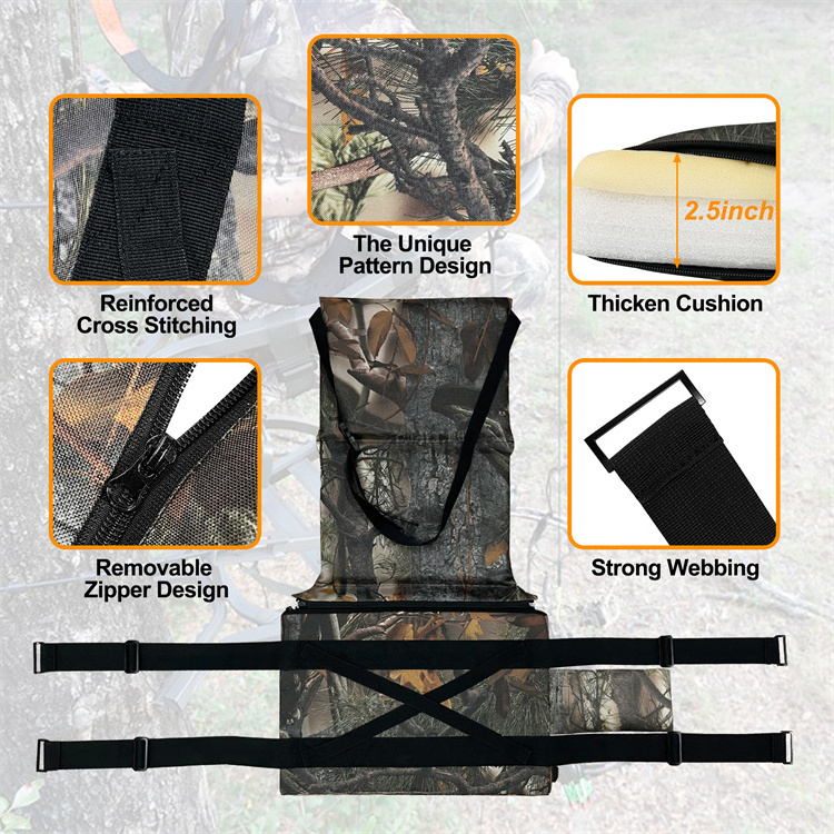 Mydays Tech New Arrivals Premium Foldable Camouflage Heating Seat Cushion for Hiking Self-Supporting Hunting Chair