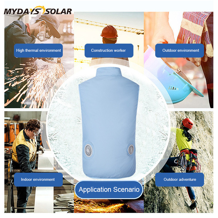 Mydays Tech In stock Outdoor UV proof Cooling Fan Jacket Vest Coat Air Conditioner Vest Jacket