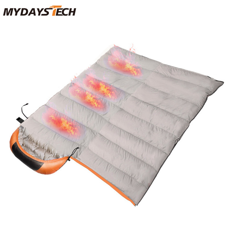 Mydays Tech Camping Essential Easy Carrying Convenient Storage Adjustable Temperatures Heated Sleeping Bag for Indoor Outdoor