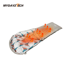 Mydays Tech Waterproof Breathable 3 Adjustable Heating Levels Envelope Type Heated Sleeping Bag for Camping Backpacking Hiking