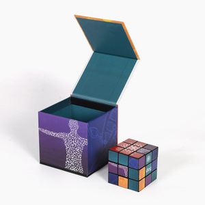 Wholesale Luxury Gift Box Packaging Custom Logo Brain Game Paper Magic Cube Book Shape Box