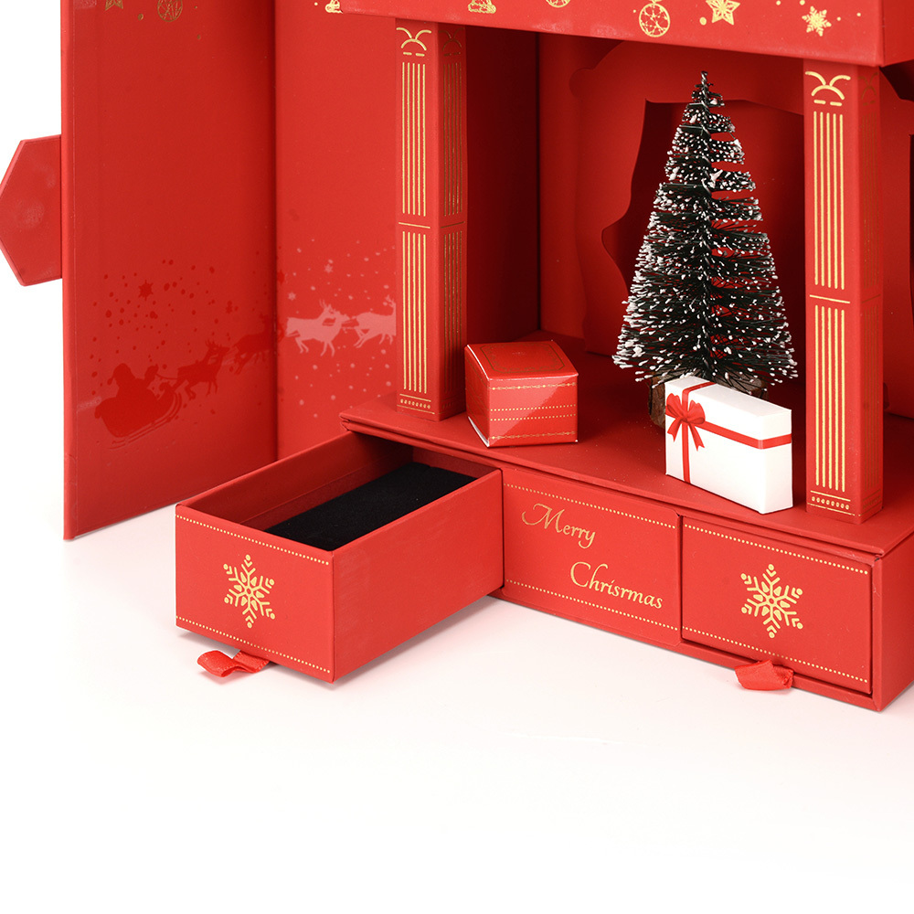 FSC Red Luxury Suitcase Jewellery Packaging Christmas Marry Me Valentines Flower Gift Boxes Magnetic Wholesale