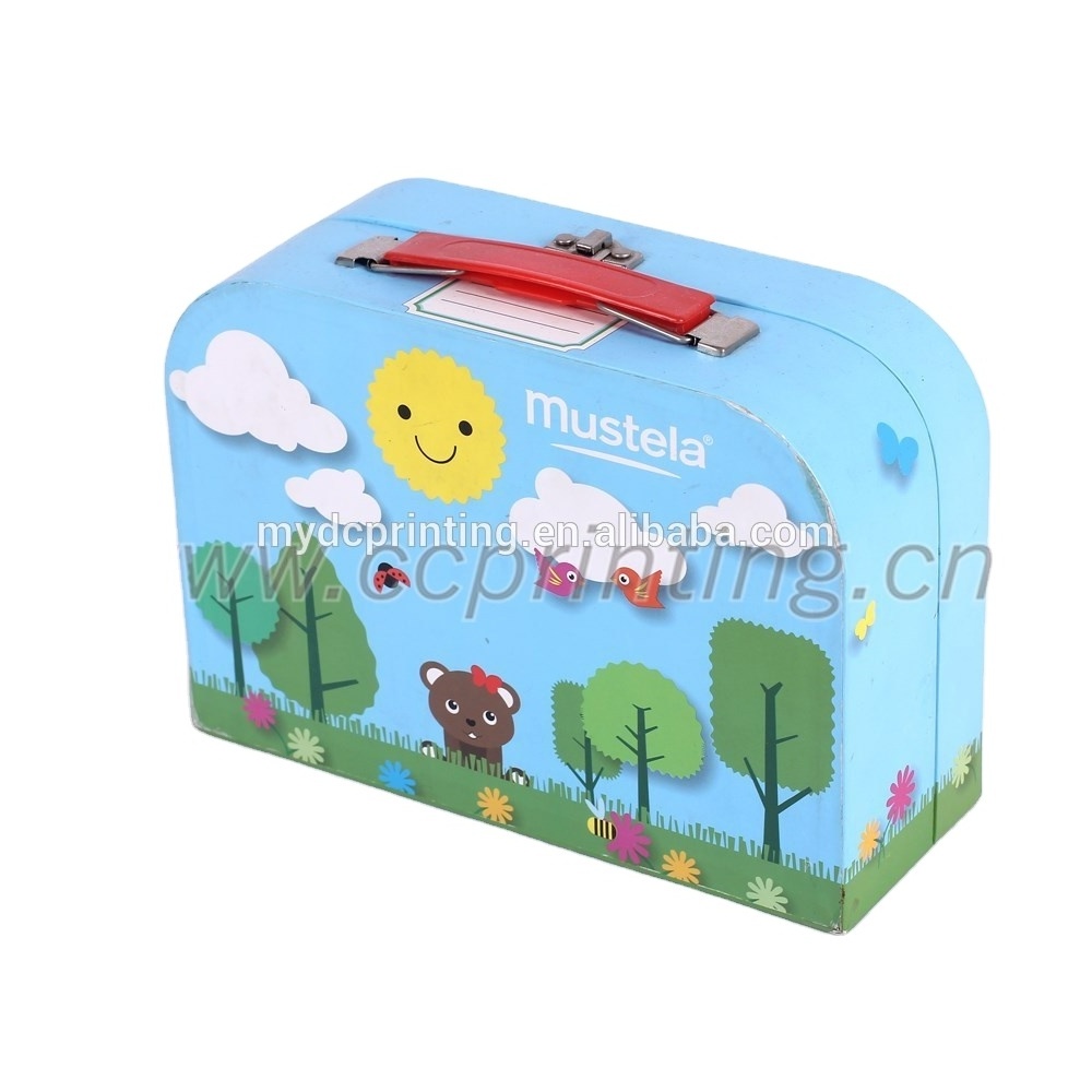 Paperboard suitcase children cardboard briefcase