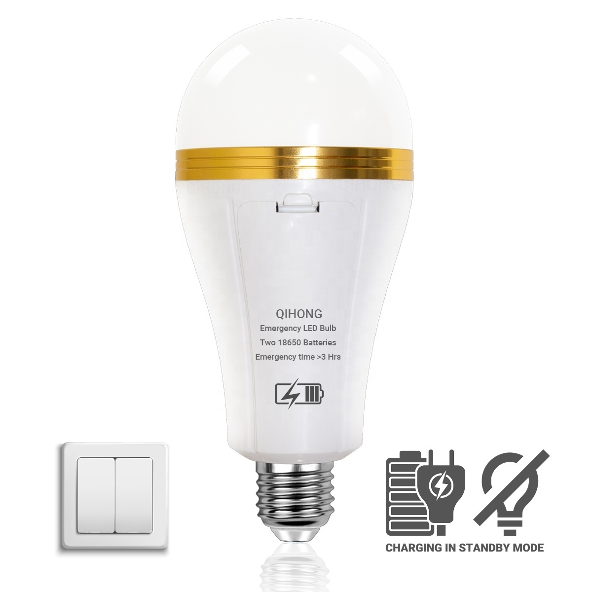 LED Charging Bombillo Bulbs Led Rechargeable Emergency Led Light Bulbs with Wall Switch Control Smart LED Bulbs E27  B22 15W 12W