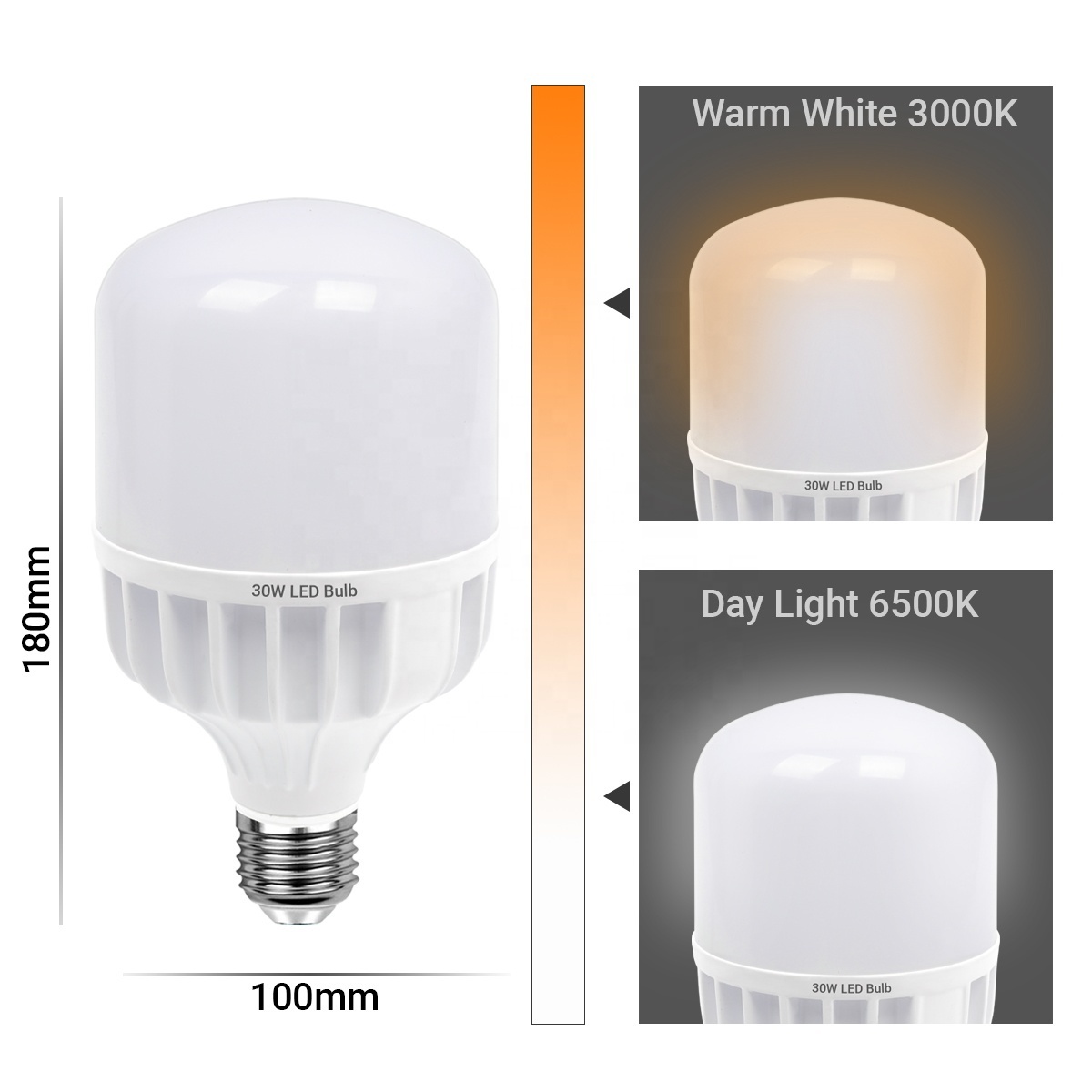 Energy Saving Led T Bulb Bombillo Home Led Lighting  Aluminum T Bulbs E27 AC220V 110V 20w 30w 40w 50w