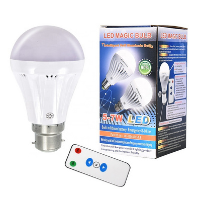 Amazon Hot Selling Battery Operated  Light Bulbs 7W E26 LED Intelligent Rechargeable Emergency LED Bulbs Bombillo Lamps