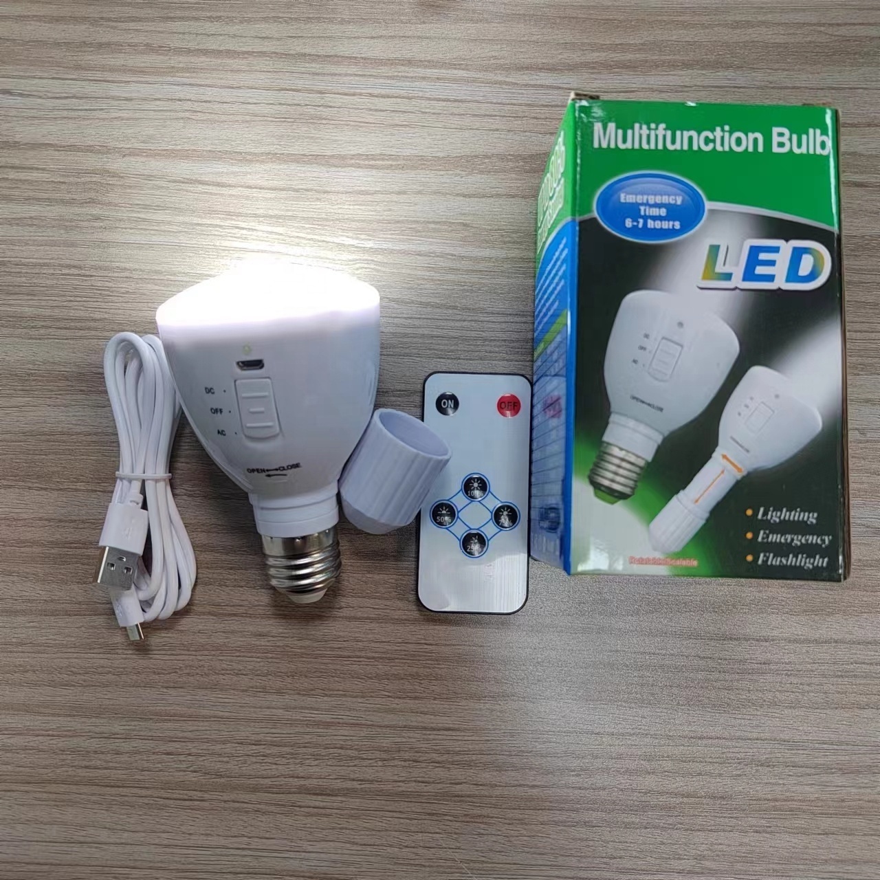 Korea  Type C USB Charging Rechargeable E27 Warm White Led Emergency Bulb Light Emergency Bombilla Charging Bulb